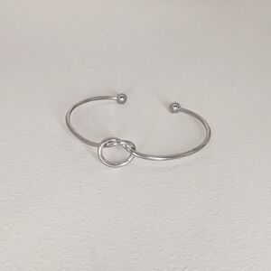 Silver Knot Cuff Bracelet